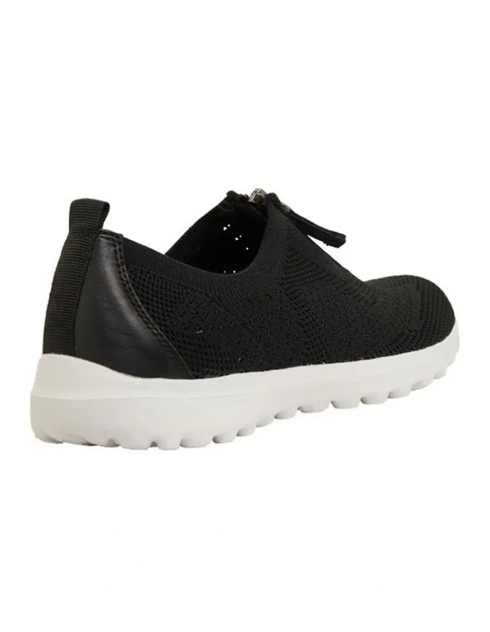 Active Flex Oberon Black Stretch Sneakers