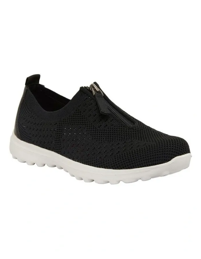 Active Flex Oberon Black Stretch Sneakers
