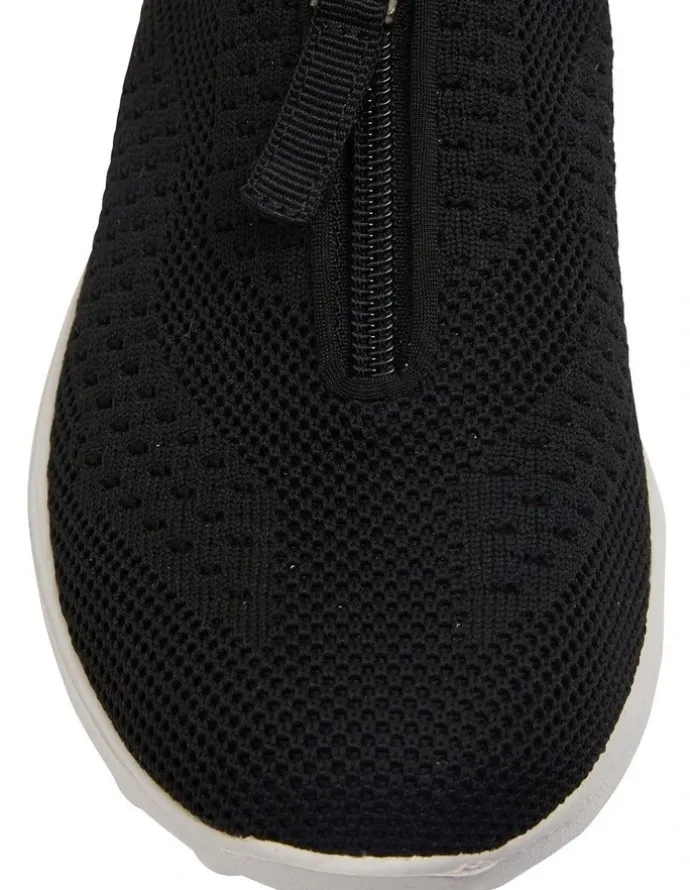 Active Flex Oberon Black Stretch Sneakers