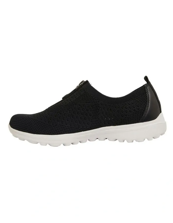Active Flex Oberon Black Stretch Sneakers