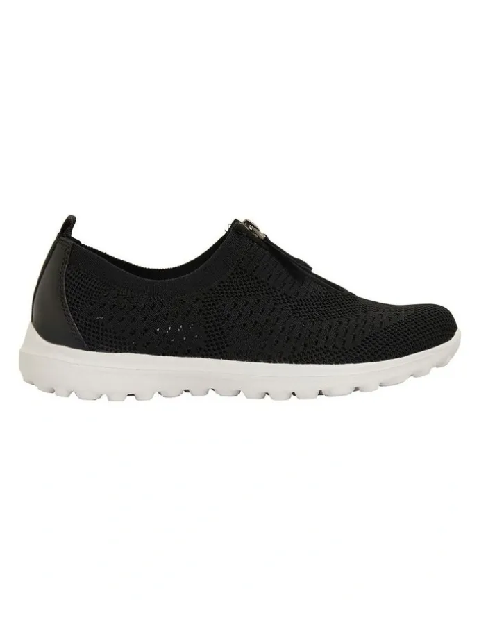 Active Flex Oberon Black Stretch Sneakers