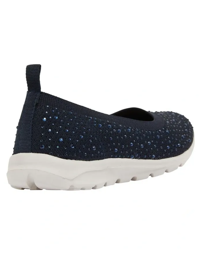Active Flex Patrice Navy Diamante Sneakers