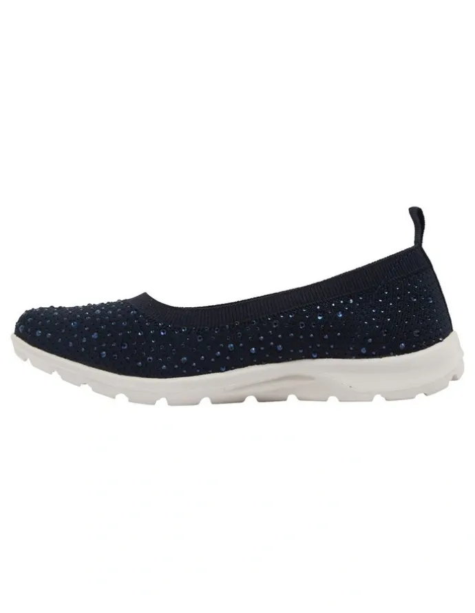 Active Flex Patrice Navy Diamante Sneakers