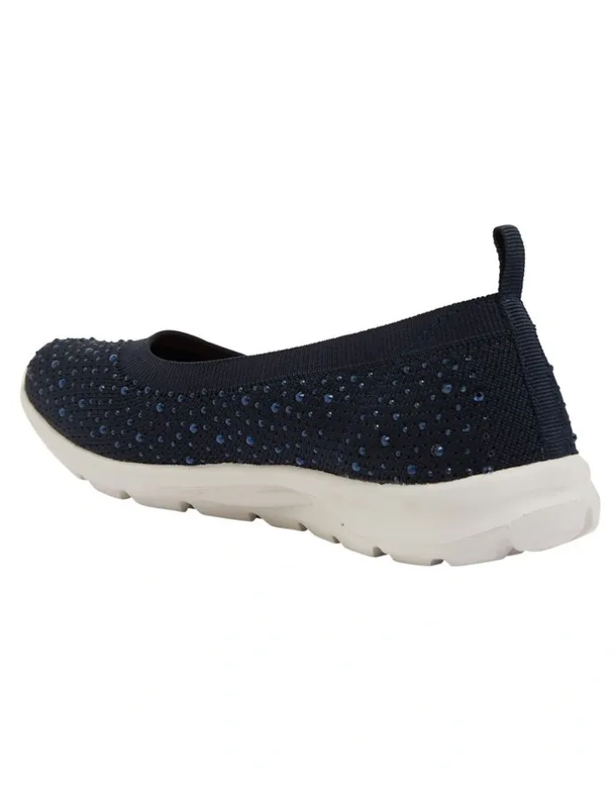 Active Flex Patrice Navy Diamante Sneakers