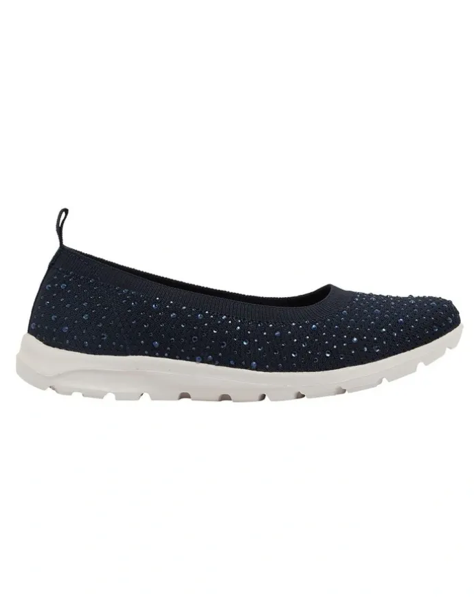 Active Flex Patrice Navy Diamante Sneakers