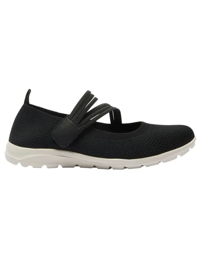 Active Flex Patsy Sneakers in Black Stretch