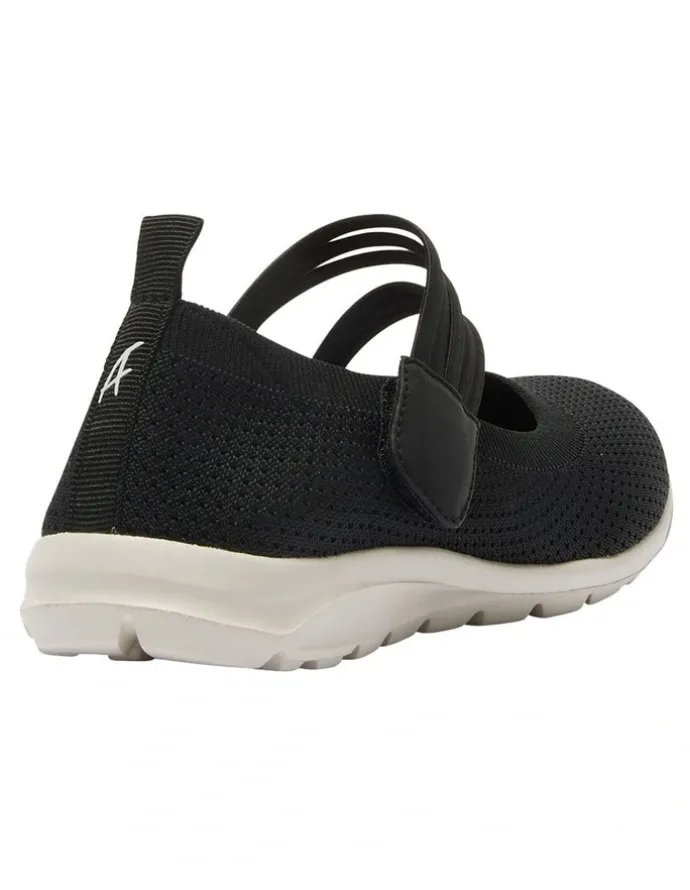 Active Flex Patsy Sneakers in Black Stretch