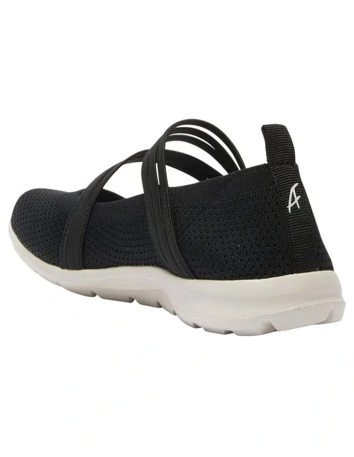 Active Flex Patsy Sneakers in Black Stretch