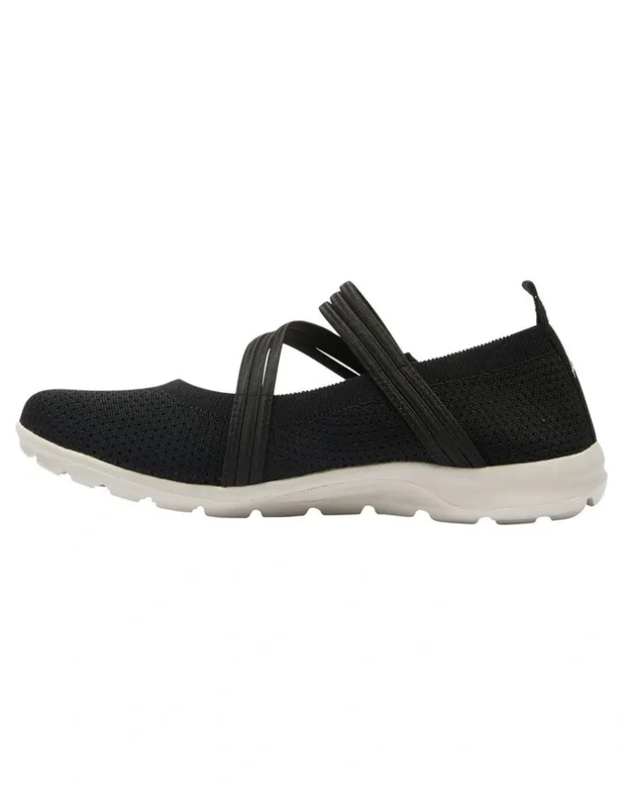 Active Flex Patsy Sneakers in Black Stretch