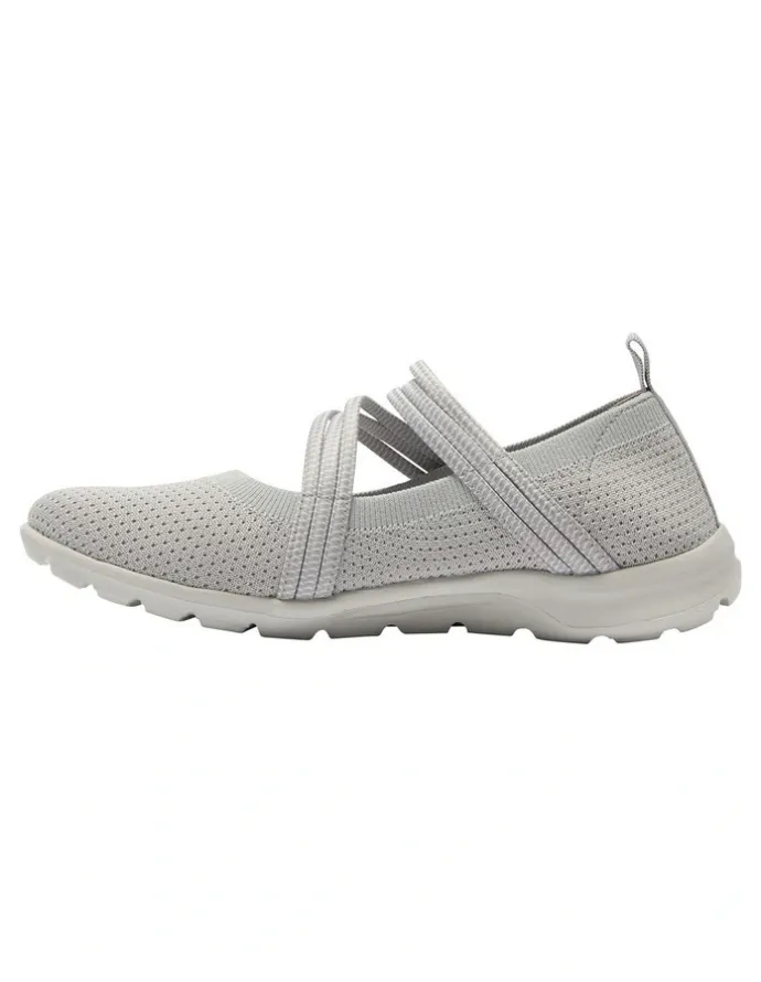 Active Flex Patsy Sneakers in Light Grey Stretch