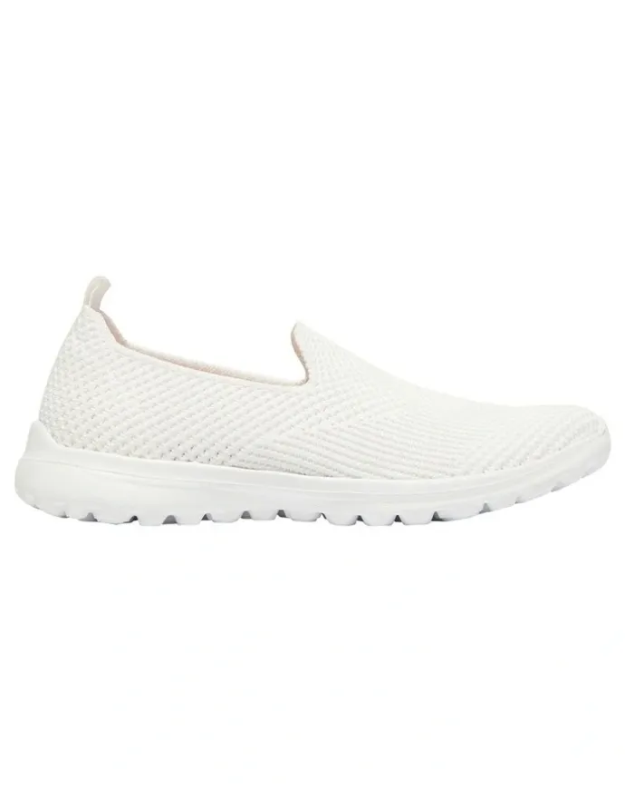 Active Flex Peak Sneakers in White Stretch