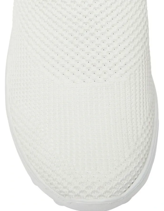 Active Flex Peak Sneakers in White Stretch