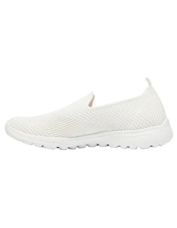 Active Flex Peak Sneakers in White Stretch