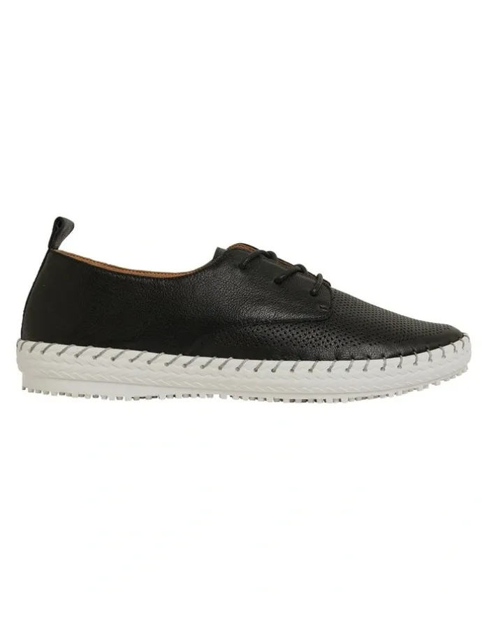 Active Flex Ripley Sneakers in Black Leather