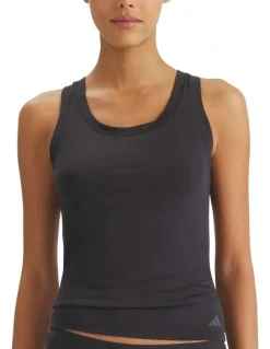 adidas 2 Pack Active Modal Comfort Tank Top With Cotton in Black/White