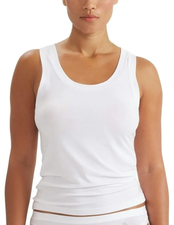 adidas 2 Pack Active Modal Comfort Tank Top With Cotton in White