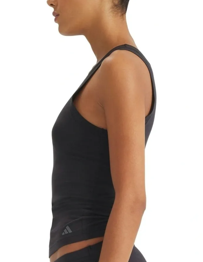 adidas 2 Pack Active Modal Comfort Tank Top With Cotton in Black