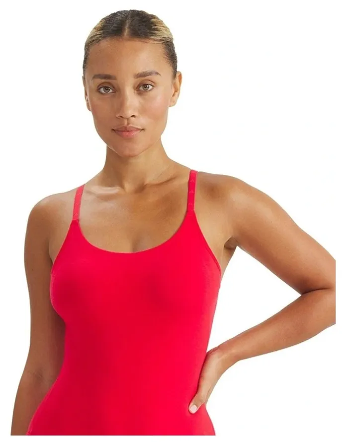 adidas Active Essentials Cotton Underwear Bodysuit in Pure Ruby