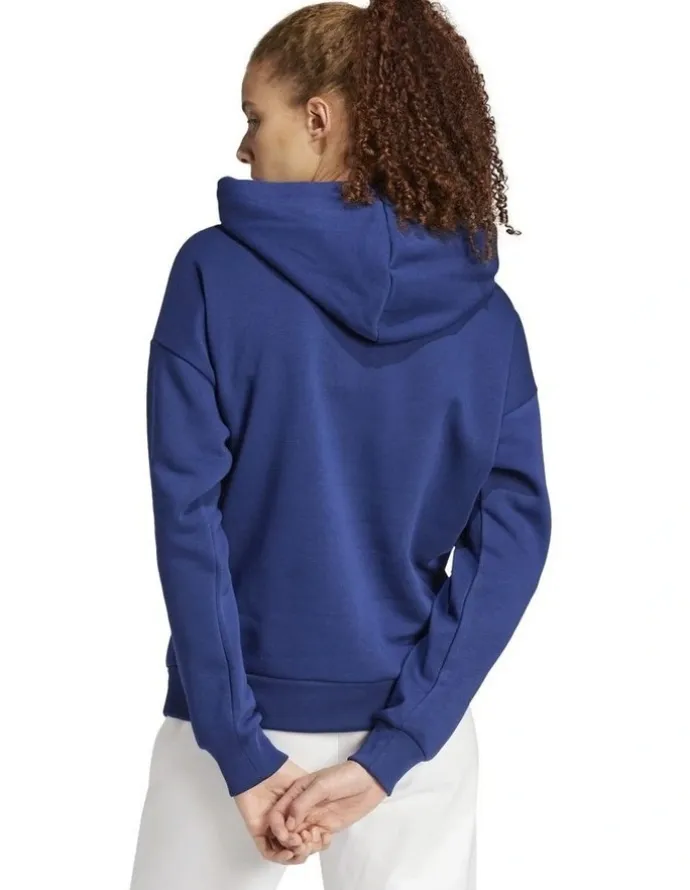 adidas Essentials Small Logo Feel Cozy Hoodie in Dark Blue