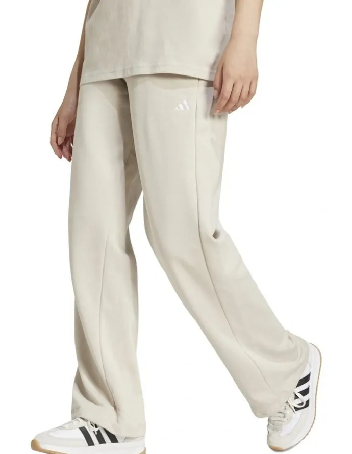 adidas Essentials Small Logo Feel Cozy Open-Hem Joggers in Grey