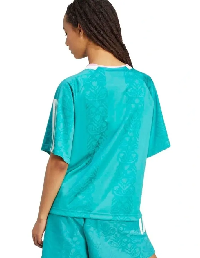 adidas Tiro x Common Goal Jacquard Tee in Blue