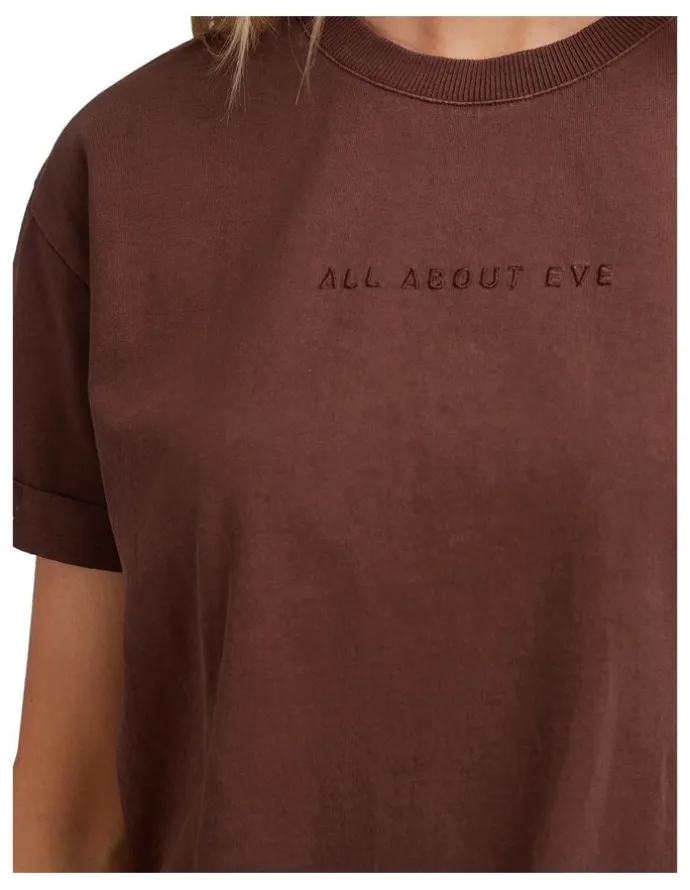 All About Eve Washed Tee in Brown