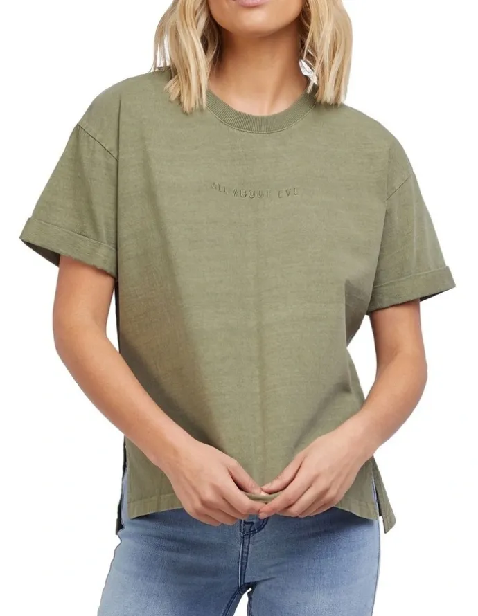 All About Eve Washed Tee in Khaki