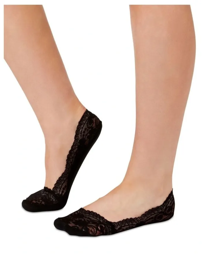 Ambra Lace Footlet in Black