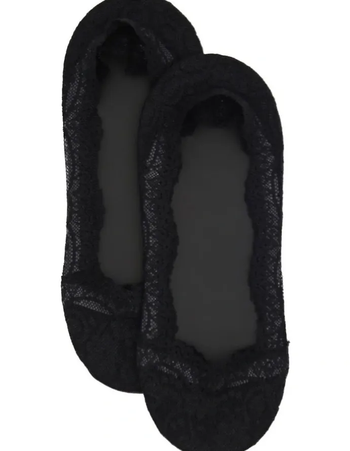 Ambra Lace Footlet in Black