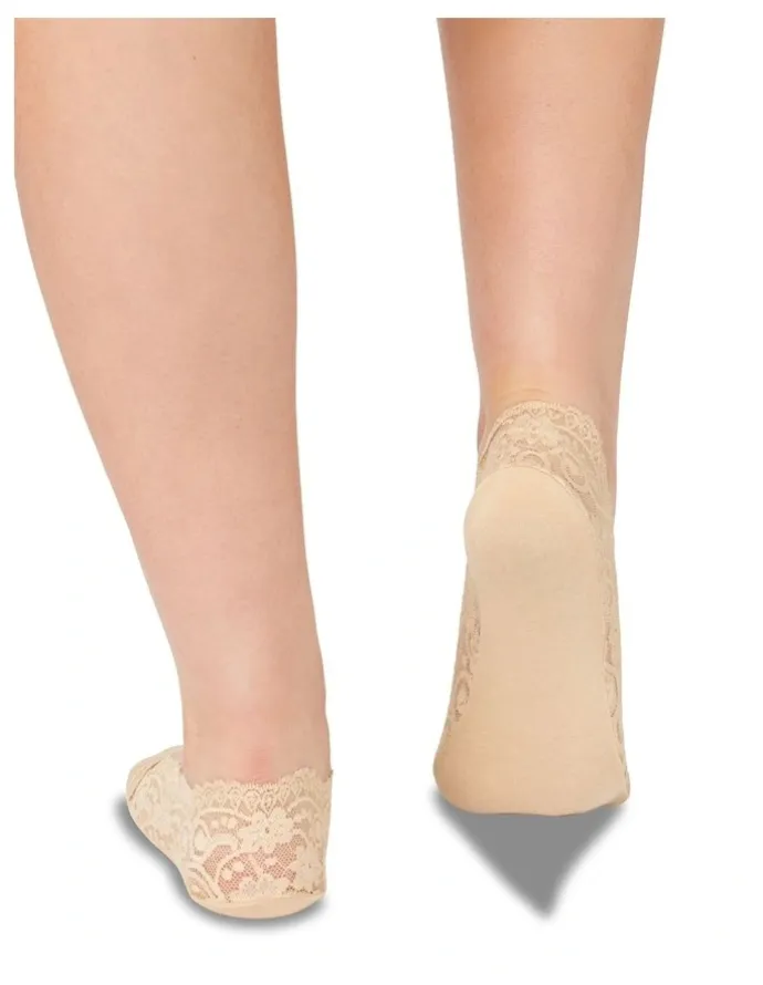 Ambra Lace Footlet in Natural