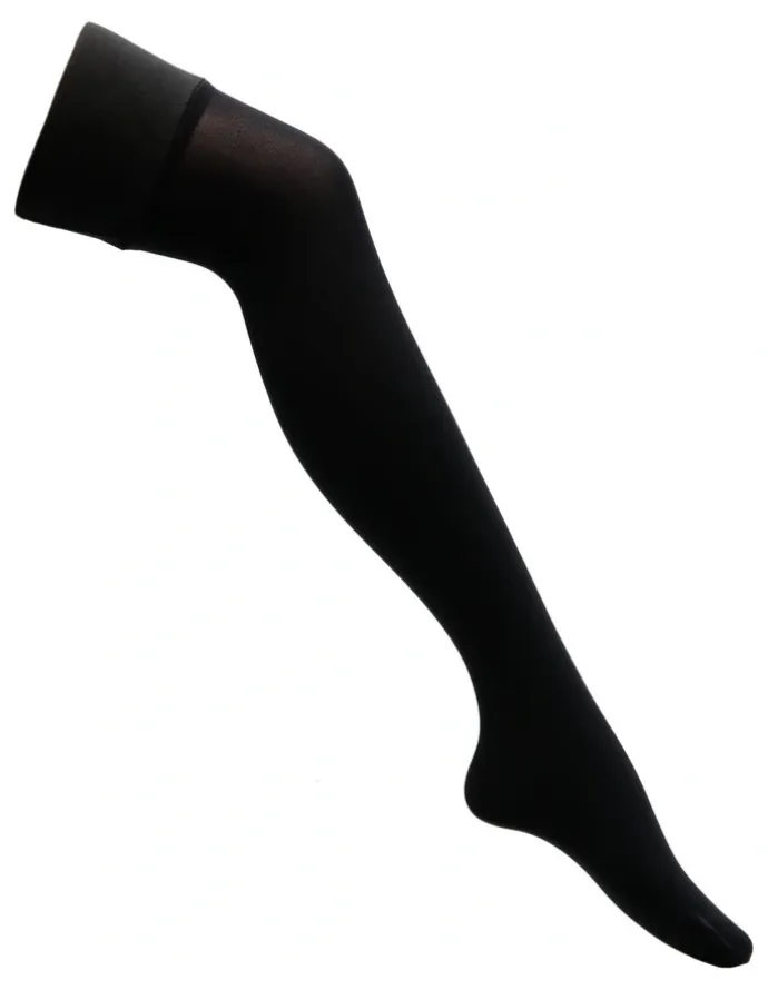 Ambra No Show Opaque Stay Up Tights in Black