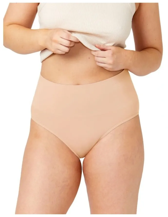 Ambra Seamless Smoothies Recycled Full Brief 2 Pack in Rose Beige