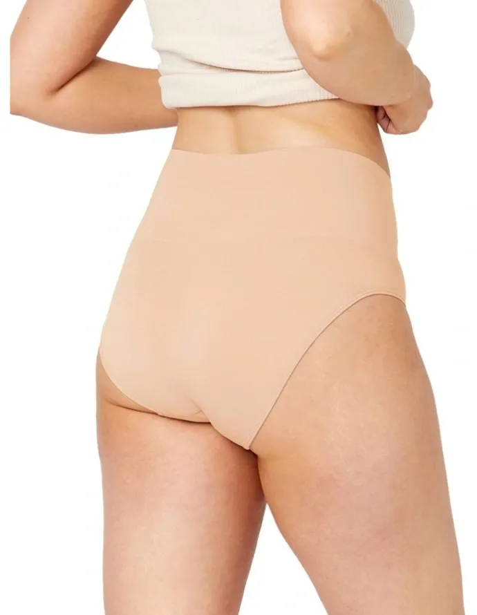 Ambra Seamless Smoothies Recycled Full Brief 2 Pack in Rose Beige
