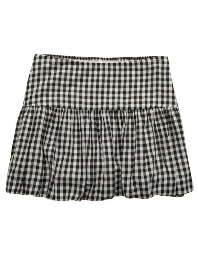 American Eagle High-Waisted Smocked Bubble Skirt in Multi