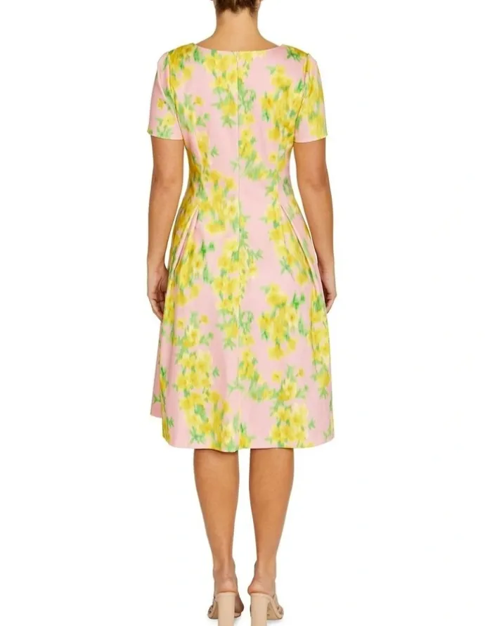 Anthea Crawford Alessandra Floral Dress in Pink