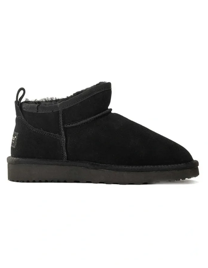 Aus Wooli Ugg Airlie Ultra Mini Boots in Black