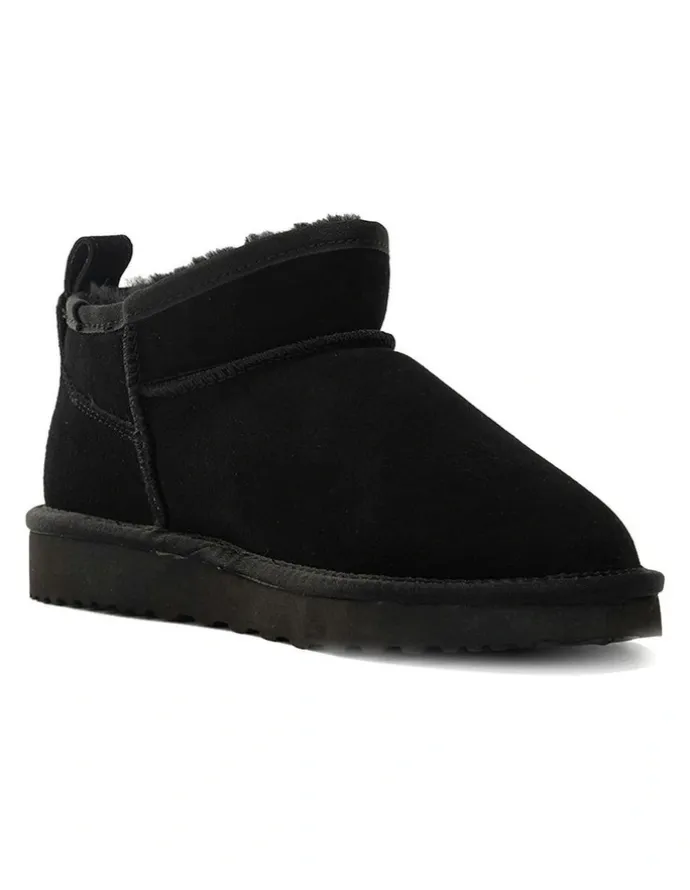 Aus Wooli Ugg Airlie Ultra Mini Boots in Black