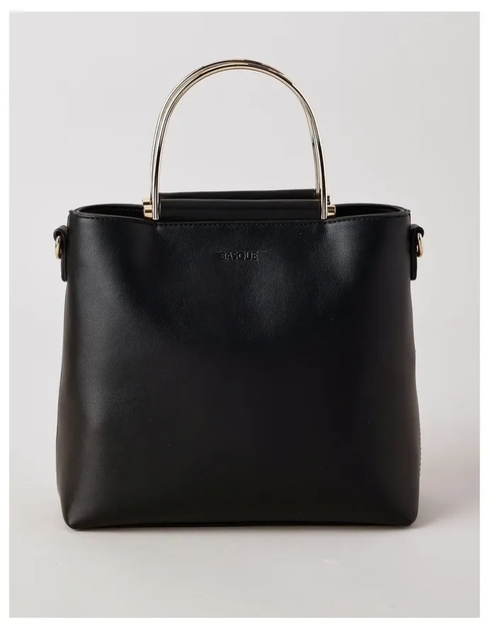 Basque Carolina Satchel Bag in Black