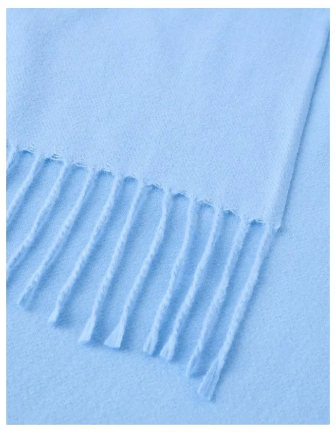 Basque Pashminetta Winter Scarf in Sky Blue