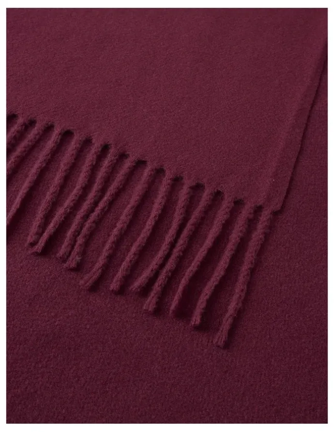 Basque Pashminetta Winter Scarf in Burgundy