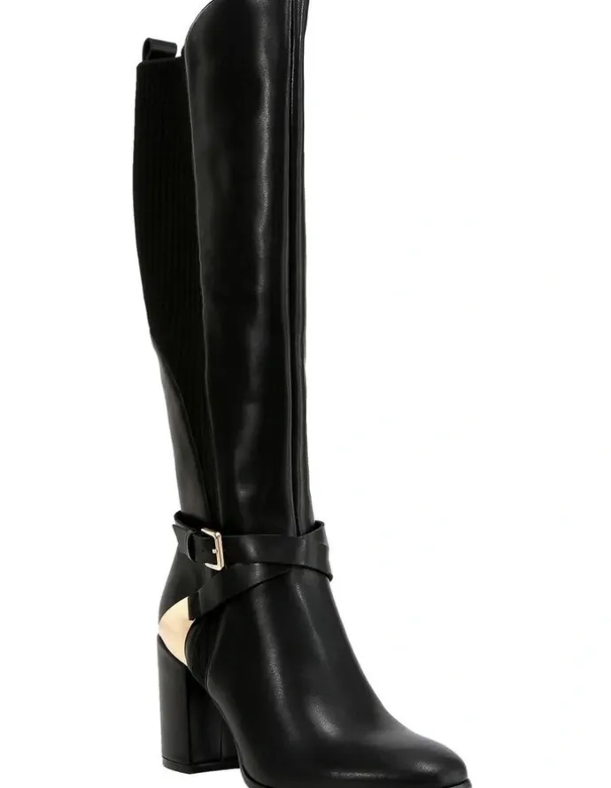 Belle & Bloom Breton Knee High Boot in Black