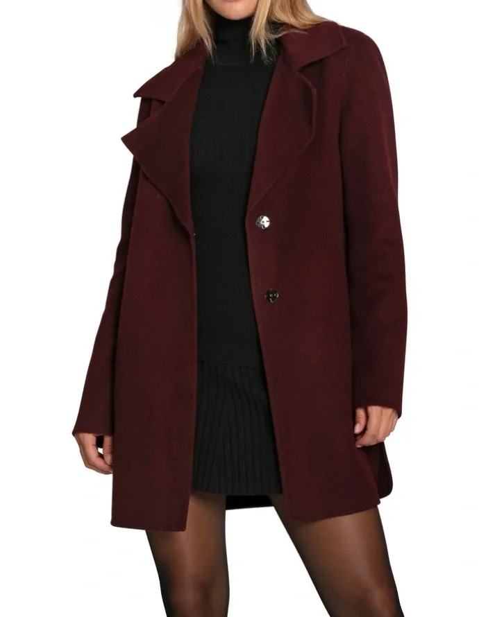 Belle & Bloom Ex-Boyfriend Wool Blend Jacket in Burgundy