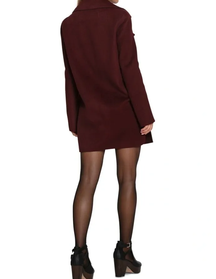 Belle & Bloom Ex-Boyfriend Wool Blend Jacket in Burgundy