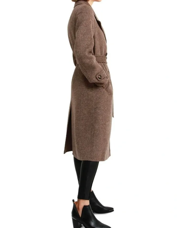 Belle & Bloom Front Runner Belted Walnut Coat