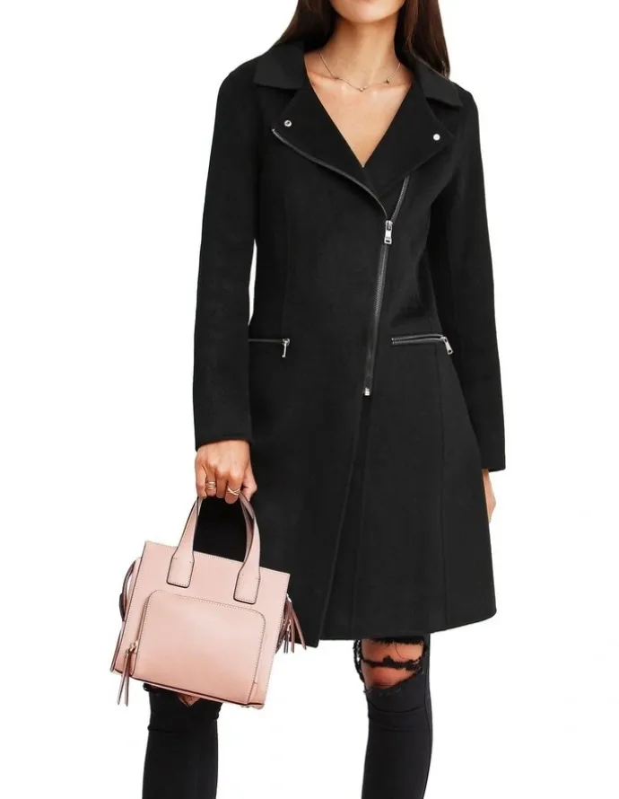Belle & Bloom Last Chance Wool Blend Moto Coat