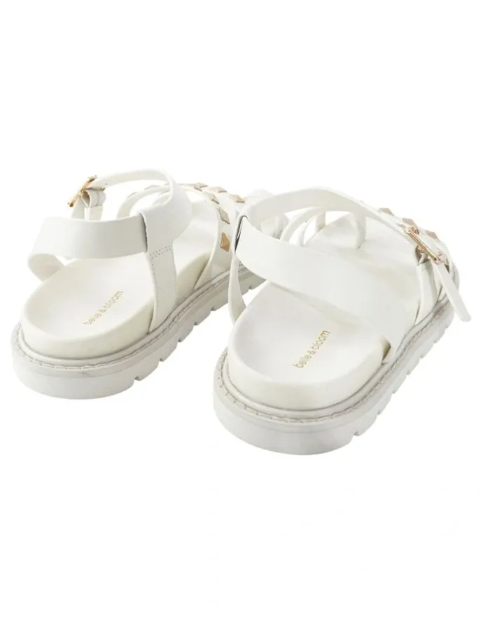 Belle & Bloom Morning Mood Chunky Stud Sandal in Cream