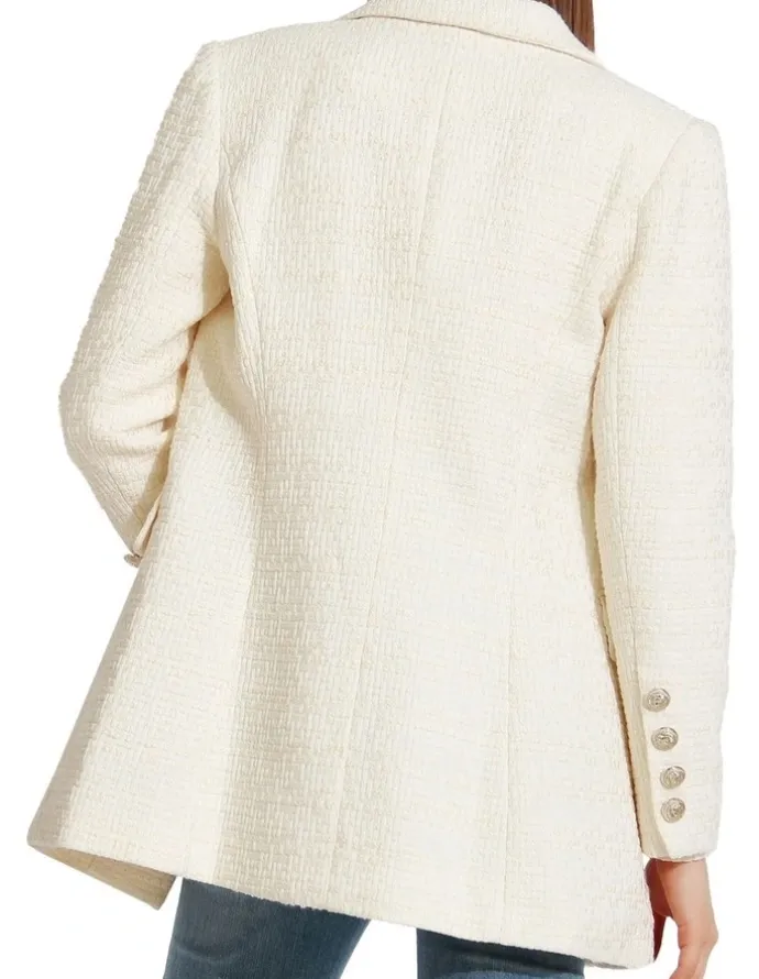 Belle & Bloom Princess Polina Tweed Blazer in Cream