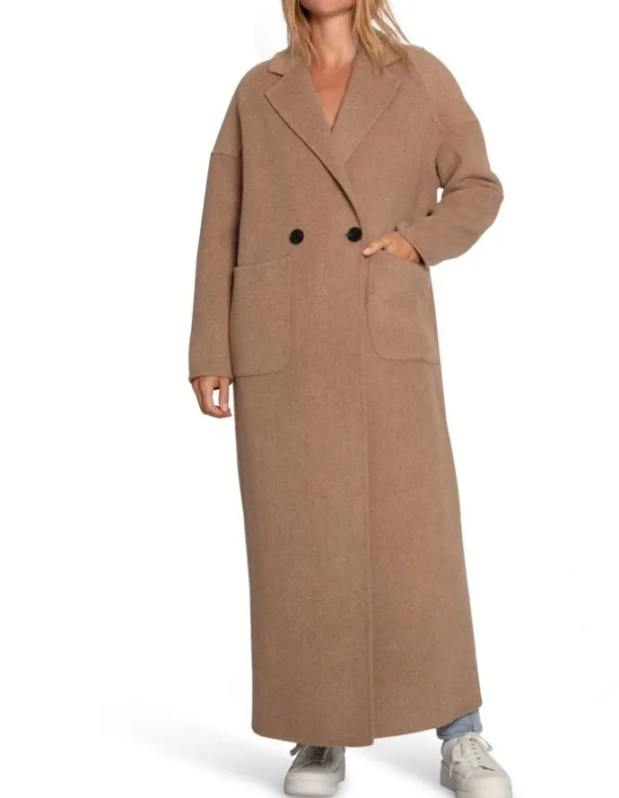 Belle & Bloom Publisher Maxi Coat in Oat