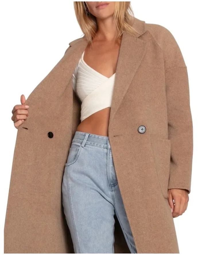 Belle & Bloom Publisher Maxi Coat in Oat