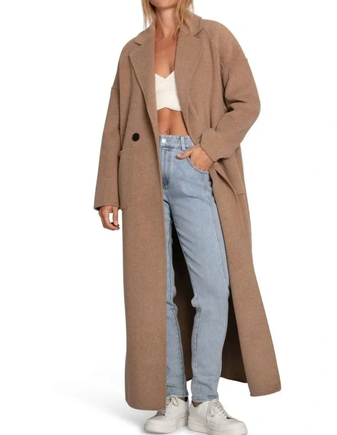 Belle & Bloom Publisher Maxi Coat in Oat